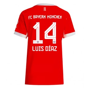 Lacne Ženy Futbalové dres Bayern Munich Luis Diaz #14 2025-26 Krátky Rukáv - Domáci